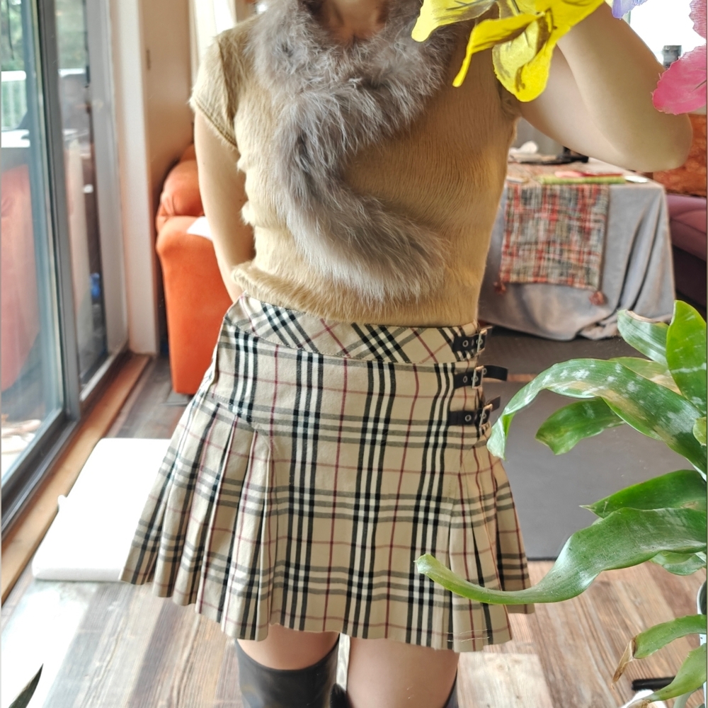 HURRY!! STORE CLOSE TOMORROW!!! Burberry Blue Label Plaid Pleated Skirt